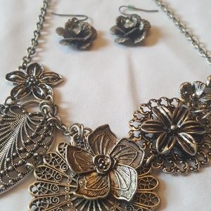 Necklace and matching earrings